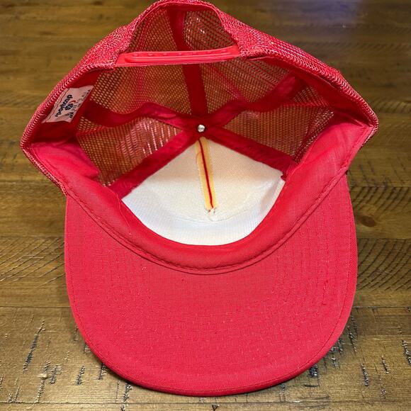 Vintage Red Snapback Hat Motion Industries INC Big Embroidered Logo Patch - Picture 10 of 13